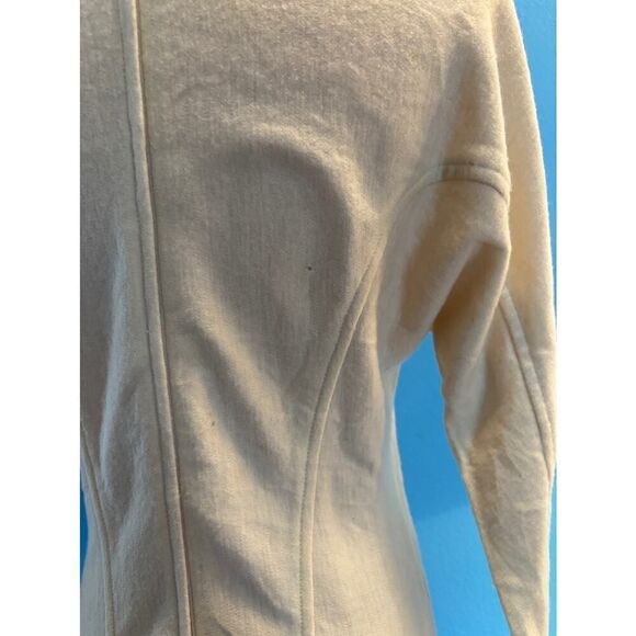 Vintage '89 Nina Lee Beaded Wool Knit Sweater Top IVORY Back Zipper - Picture 6 of 7